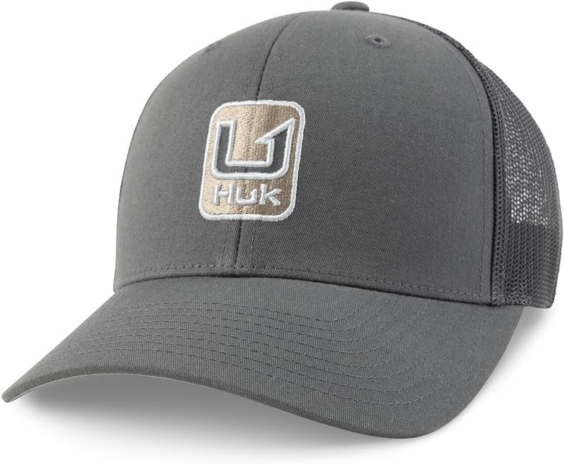 HUK Store Mens Trucker Hat, Anti-Glare Snapback Fishing Hat for Men - Image 1
